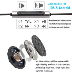 Retro Headphone with Microphone Stereo Classic Open Hifi On-Ear HD Earphones Foldable Portable Lightweight Headset