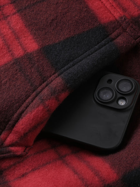 Jacket for Men Heavyweight Fleece Hoodies Thick Sherpa Lined Flannel Plaid Shirt Jacket