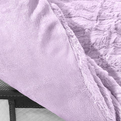 3pcs Faux Rabbit Plush Bedding Set, Soft Fluffy Comfortable Thicken Warm Autumn-Winter Duvet Cover & Pillowcase Set, Machine Washable, Ideal for Hotel, Guest Room, Bedroom, Home Use,Christmas Presents, Single/Double/King/Super King Size (1*Duvet Cover + 2