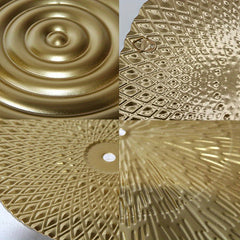 5/6/7pcs Elegant Golden Iron Art Round Wall Hanging Decor | European Style Wall Mount Home Decor for Living Room, Bedroom, Dining Room | Ideal Housewarming Gift, Art Deco Style, Iron Material