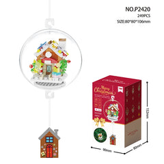 Christmas Pendant Ball Building Blocks Mini Bricks Bell Snowman Santa Claus Christmas Tree Decorations for Home Christmas Gifts