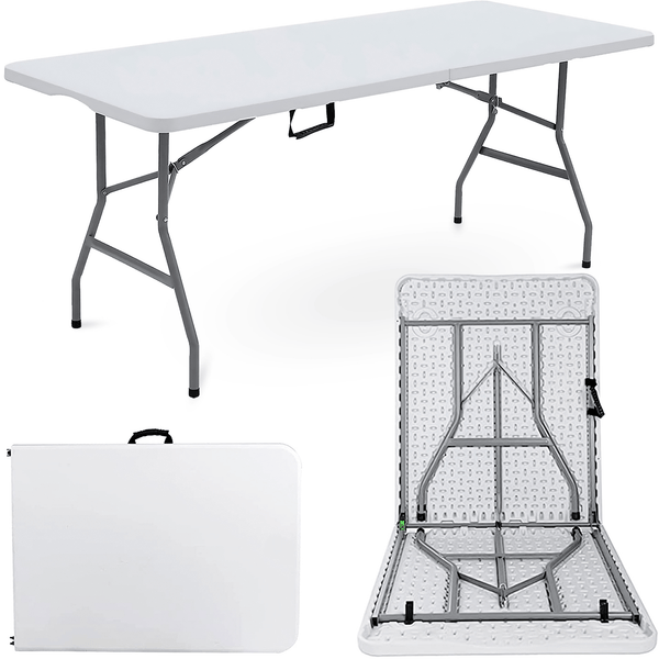 1.8M 6ft Heavy Duty Folding Table for Catering Camping Table Trestle for BBQ Picnic Party