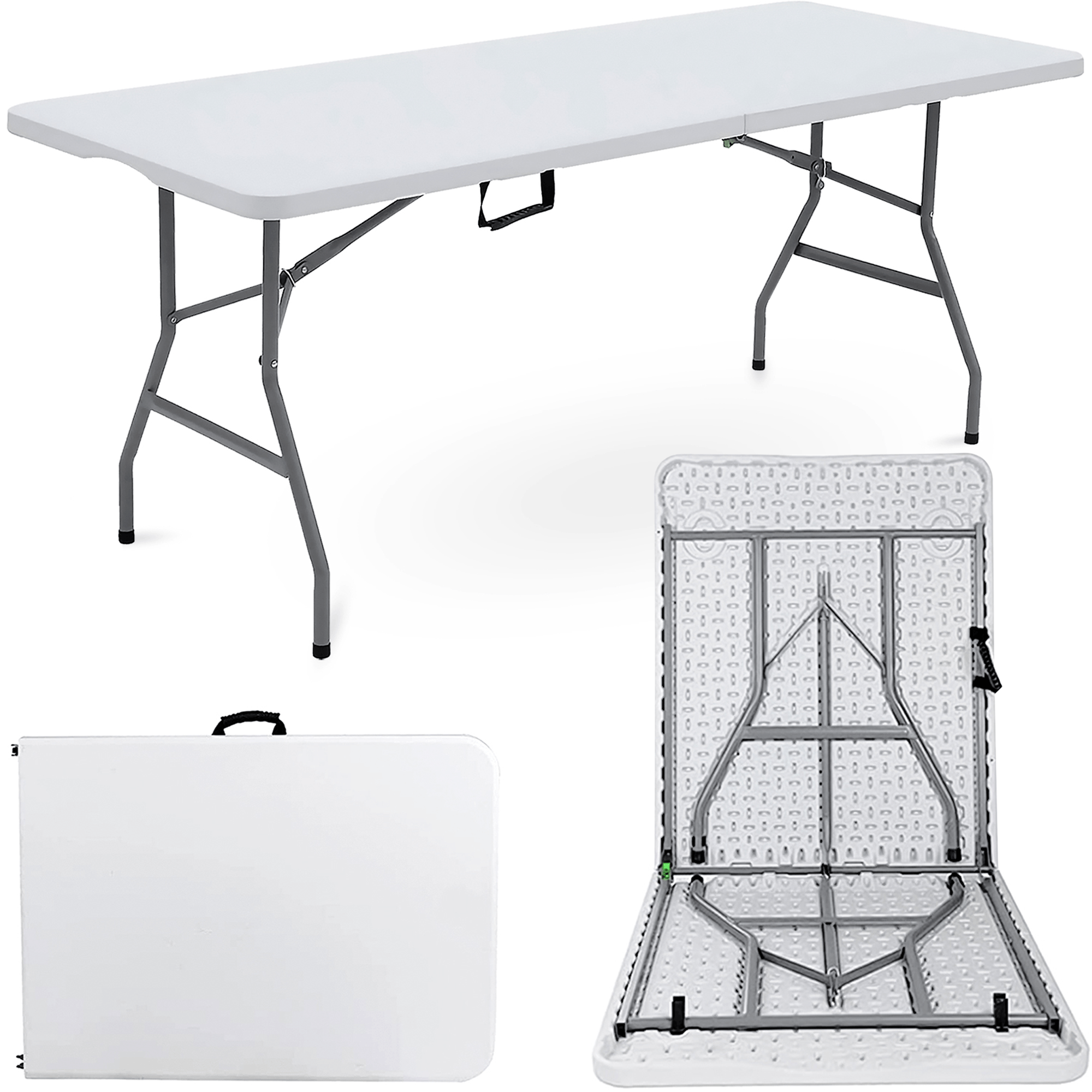 1.8M 6ft Heavy Duty Folding Table for Catering Camping Table Trestle for BBQ Picnic Party