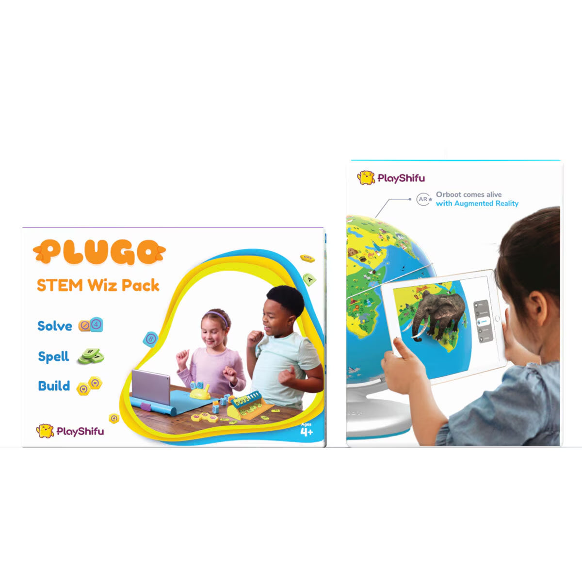 Playshifu STEM Bundle: Orboot Earth and Plugo Letters, Count, & Link (4+ Years)