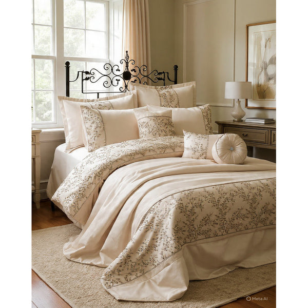Gigi Embroidered Diamante Style Duvet Cover Sets Luxurious Quilt Covers Designer Bedding Sets