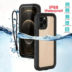 IP68 Waterproof 360° Full Body Case For iPhone 11 12 13 Pro Max Shockproof Dustproof Dirtproof Built-in Screen Protective Phone Case