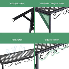 3 Tiers Plant Stand for Garden Patio Balcony