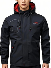 Men'S Outdoor Hooded Lightweight Jacket Sports Coat Inner Mesh Fabric