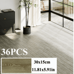 36-Pack High-Quality Self Adhesive Floor Tiles, 15x30cm Peel and Stick SPC Vinyl Planks for Kitchen, Bathroom, Bedroom & Living Room, Realistic Stone/ Wood Look Efffect Waterproof PVC Flooring, Easy DIY Installation