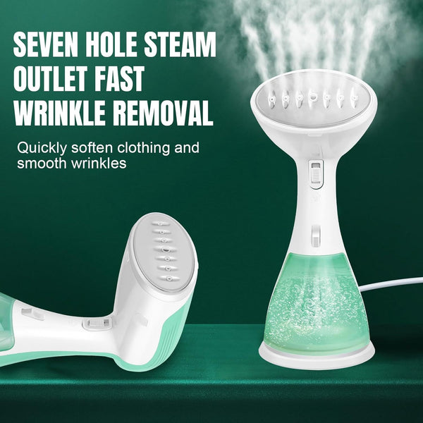 1800W Handheld Clothes Steamer, Portable Garment Steamer Clothing for Home Office Travel, 30s Fast Heat-up Powerful steam Iron with 300ML Large Water Tank, Mini Compact Fabric Wrinkle Remover