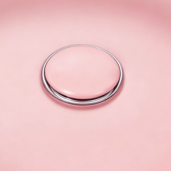 Black/Pink Round Washbasin, 400*400*110MM, includes drain assembly, elegant and stylish home decor washbasin, easy to clean, suitable for bathrooms, hotel restrooms, and balconies.