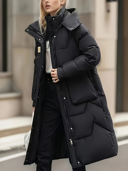 Women's Padded Coat, Long Style Outerwear, Fashionable New Winter Arrival, Warm Casual Thickened Padded Jacket