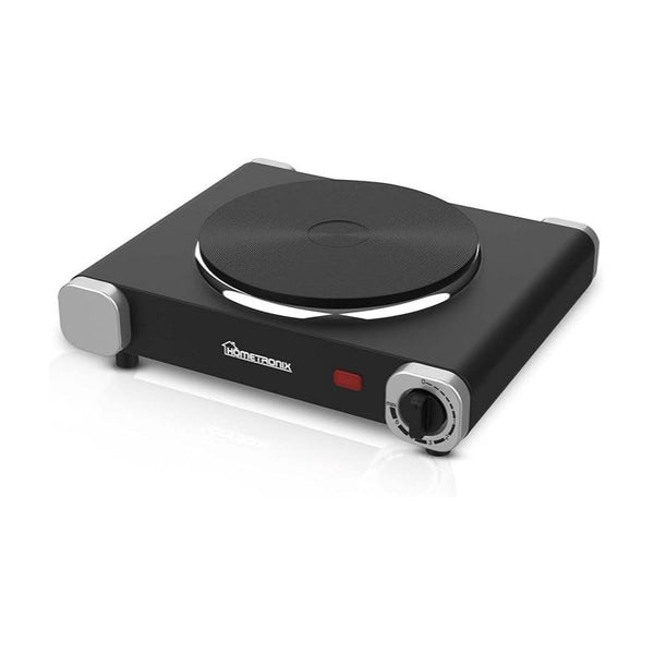 Portable Electric Hot Plate Single Hob, 1500W, Temperature Control, Ring Tabletop Stove for Cooking, Warming, Boiling, Frying – Ideal for Home & Caravan – Black