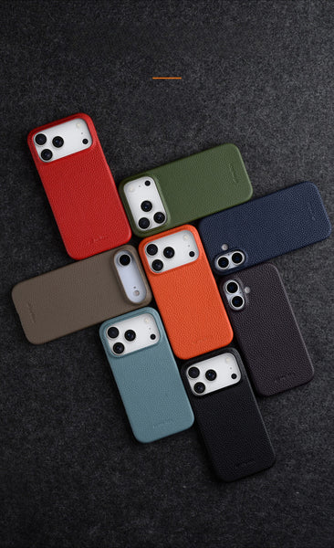 Phone Case - High-Quality Leather Case Designed for The for Iphone 17 Pro Max Featuring Magnetic Support, Also Compatible with The for Iphone 16 Pro, Providing a Sturdy Cover