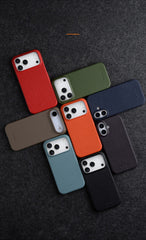 Phone Case - High-Quality Leather Case Designed for The for Iphone 17 Pro Max Featuring Magnetic Support, Also Compatible with The for Iphone 16 Pro, Providing a Sturdy Cover
