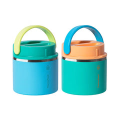 Thermoflask Food Jars 591Ml, 2 Pack in Electric Sunset & Tropical Glow