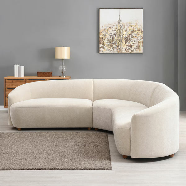Dolen Beige Fabric 3 Piece Corner Sofa