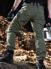 Lined Tactical Cargo Pants | Thickened, Fleece Multi-Pocket Design, Windproof, Stretch Fabric, Perfect for Winter Outdoor Activities, No Belt