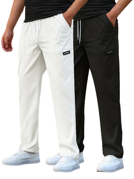 Two-Pc Men'S Casual Pants Men'S Straight-Leg Casual Work Pants Spring And Summer Thin Style