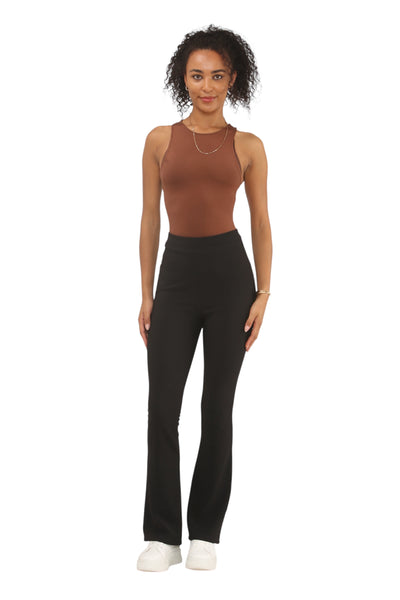 Ladies Flared Trousers Stretch Fit Comfort Fit High-Waisted Flared Pants Suitable For Nurses, Carers, Teachers, School Uniform, Yoga, Travel, Casual, Office Wear