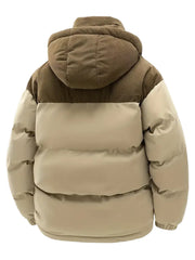 New Men'S Autumn And Winter Thick Corduroy Jacket Casual Warm Coat - Hooded Jacket, Detachable Hood, Warm And Cold-Proof Overcoat, Suitable for Daily And Formal Occasions, Easy-Care Hand Wash Design, Winter Formal Wear, Durable Material