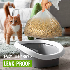 Ecobag Cat Litter Tray Liners - 30L - Heavy Duty Cat Litter Bags, Recycled Litter Liners, Durable Cat Tray Liners Easy to Dispose
