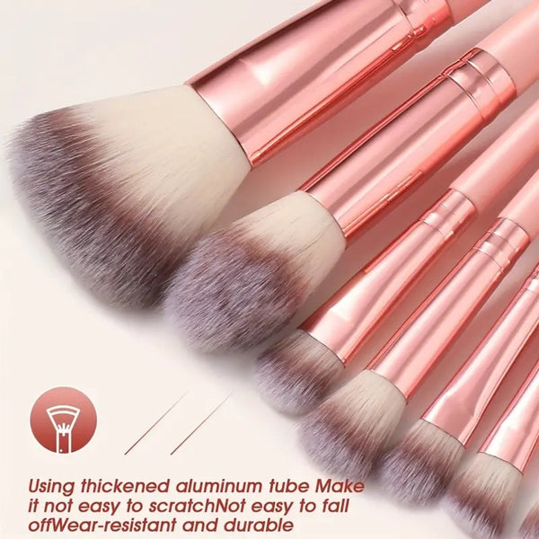 Popular Choice 20/21/40pcs of pink makeup kit, the set includes a multi-size soft brush, a variety of makeup eggs, a portable large-capacity travel makeup bag, and a full set of pink 2025 Internet celebrity makeup brushes