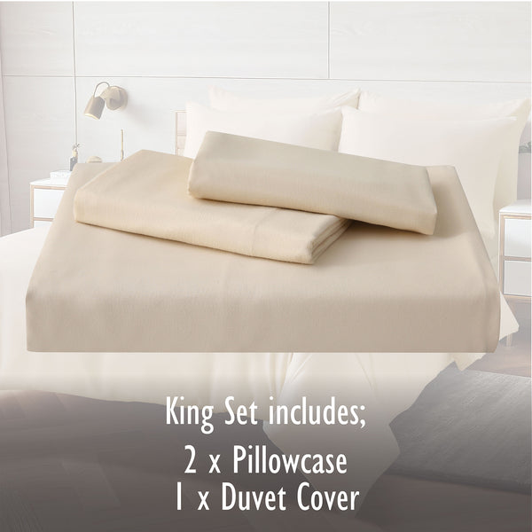 Duvet Cover Set with Matching Pillowcase Microfibre Wrinkle Resistant with Quick Popper Fastening