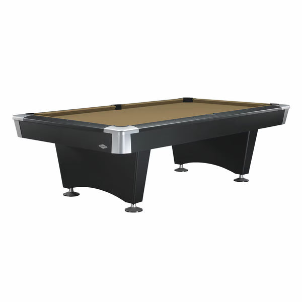 Installed Brunswick Black Wolf Pool Table in 2 Sizes