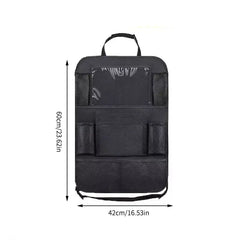 Car Back Seat Organizer with Touch Screen Tablet Holder Automatic Storage Pocket Protector for Travel