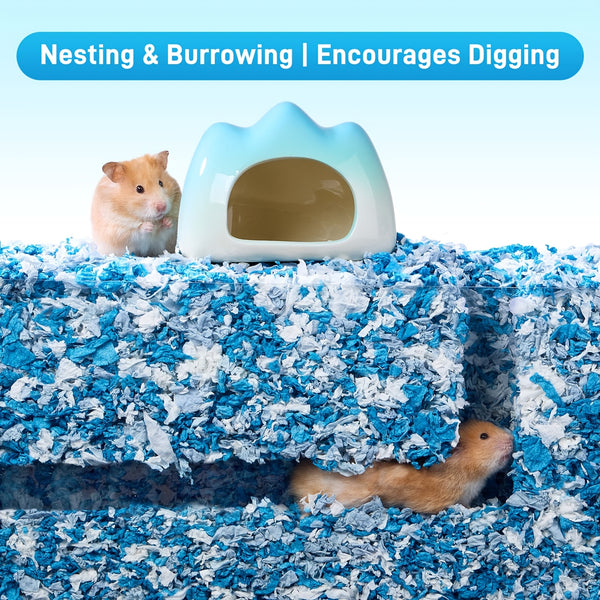 BUCATSTATE 20L/450g Hamster Bedding, 99% Dust-Free Guinea Pig Paper Bedding Odor Control Paper Bedding, Cozy Small Animal Bedding For Rabbit Rat Syrian Dwarf Hamsters Gerbils