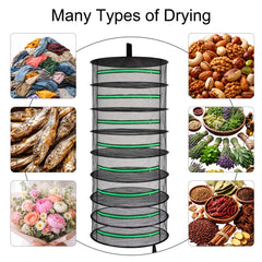 6/8 Layers Indoor/Outdoor Herb Drying Rack - Wall-Mounted, Made of Durable Oxford Fabric, Suitable for Drying Seeds, Vegetables, Fruits