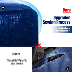 Cosy Family 4 Pack Heavy Duty Extra Large Moving Bags with Backpack Straps - Strong Handles & Zippers, Storage Totes for Space Saving, Fold Flat, Alternative to Moving Box (X-Large-Set of 4, Blue)