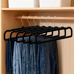 2025 Flocked Pants Hangers 20-Pack - Non-Slip Velvet Hangers for Trousers, Slacks & Skirts, Space-Saving Closet Organizers with Non-Slip Clips, Wardrobe Storage Solution for Home & Dorm