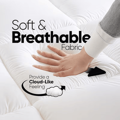 1piece Mattress Topper Like Memory Foam Extra 10-CM Thickness Mattresses Toppers for Back Pain Relief with Washable ALL SIZES UK SINGLE DOUBLE KING SUPER KING SMALL DOUBLE