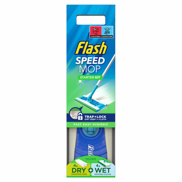 Flash Speedmop Starter Kit + 4X Dry and 4X Wet Cloths