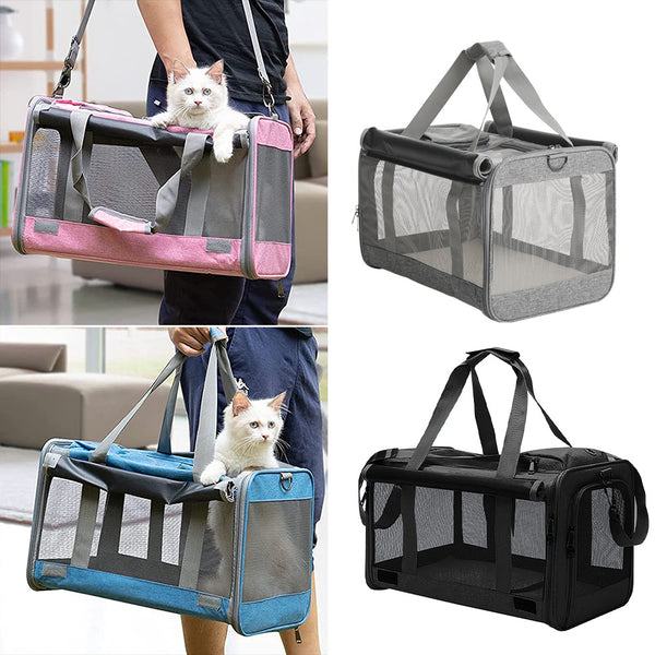 Large Pet Carrier Bag Portable Soft Fabric Fold Dog Cat Puppy Travel Bag in UK