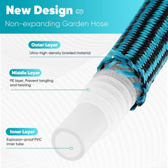 100ft Heavy-Duty Garden Hose, Expandable, Four Colors Are Available, With 1/2