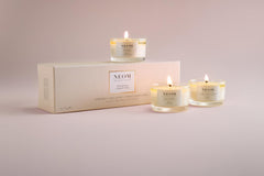 NEOM- Wellbeing Candle Trio Gift Set | Perfect Night'S Sleep, Real Luxury & Happiness Travel Candle | Essential Oil Blend