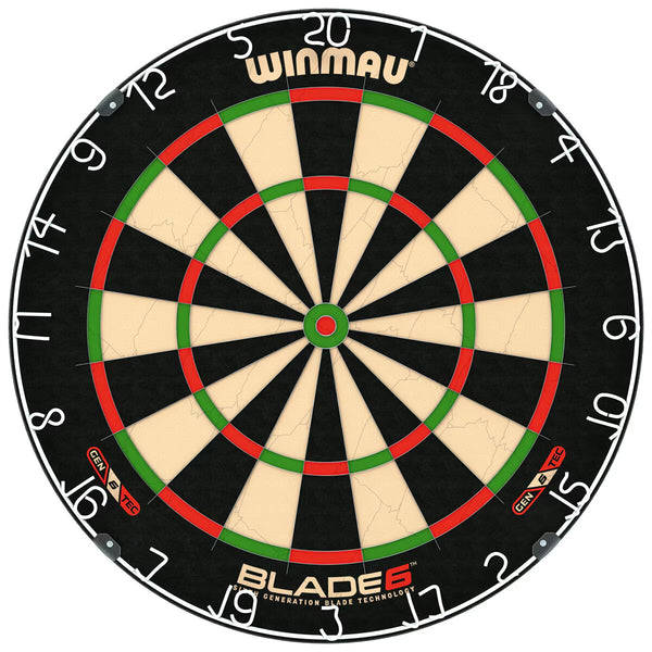 Winmau Blade 6 Dartboard with Darts & Oche Line