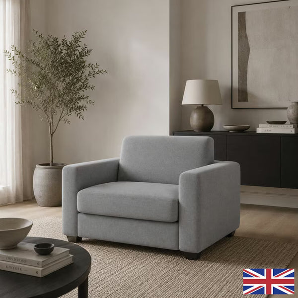 Lucas Grey Fabric Snuggler Sofa Bed