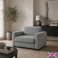 Lucas Grey Fabric Snuggler Sofa Bed