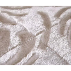 3pcs Embossed Bedspread Set - Coverless Comforter with 2 Pillow Shams, Lightweight All-Season Bedding - Soft Teddy Fleece Bedspread