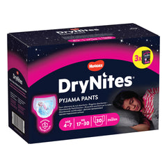 Huggies Drynites Pyjama Pants for Girls Years 4-7, 30 Pack