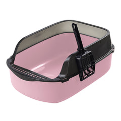 Extra Large Open Cat Litter Tray High Sided Deep Jumbo Rim Pan Box Loo Toilet Large Open Cat Litter Tray High Sided Deep Jumbo Pan Box Loo Toilet Cat Centre Extra Large High-Sided Cat Litter Box - Semi-Enclosed Design with High Walls for Cats & Rabbits, E
