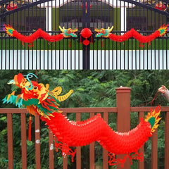 3D Chinese New Year Dragon Decorations | Plastic Hanging Animal Garland for Lunar New Year, Chinese Spring Festival, Christmas, School Party Events, Valentine'S Day, and New Year Gifts