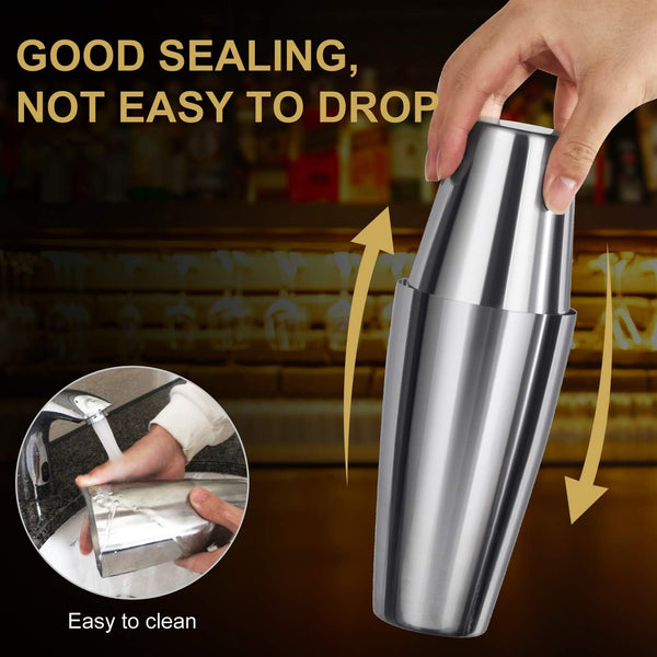16 Piece Cocktail Shaker Set, Stainless Steel Bar Accessories for Home Pub, Boston Shaker Gift Set