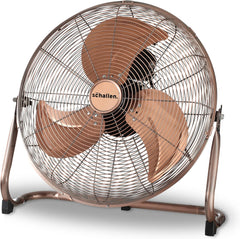 Schallen Copper Metal High Velocity Cold Air Circulator Adjustable Floor Fan with 3 Speed Settings (14