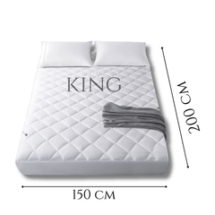 100% WATERPROOF QUILTED MATTRESS PROTECTOR with Deep Fitted Pocket Stretches Up to 30 Cm, Fully Bed Fitted Anti- Allergic | Non Noisy | Non-Plastic |Ultra Soft Deep & Breathable Mattress Protector All Sizes UK