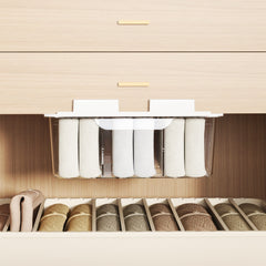 15 Compartment Wall-Mounted Underwear and Socks Organizer! for Easy Viewing, Drawer-Style Design for Convenient Access. 15 Sections for Neat Storage of Underwear, Panties, Socks, and Other Small Items. Layered Design Maximizes